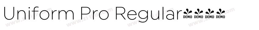 Uniform Pro Regular字体转换